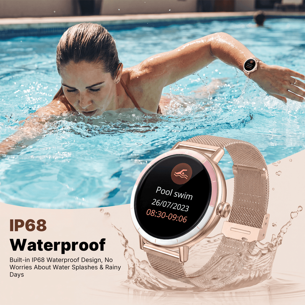 Smart Watch for Women Android/iPhone Devices, IP68 Waterproof Fitness