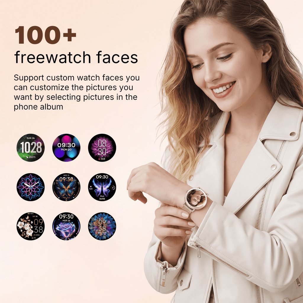 Smart Watch for Women Android/iPhone Devices, IP68 Waterproof Fitness